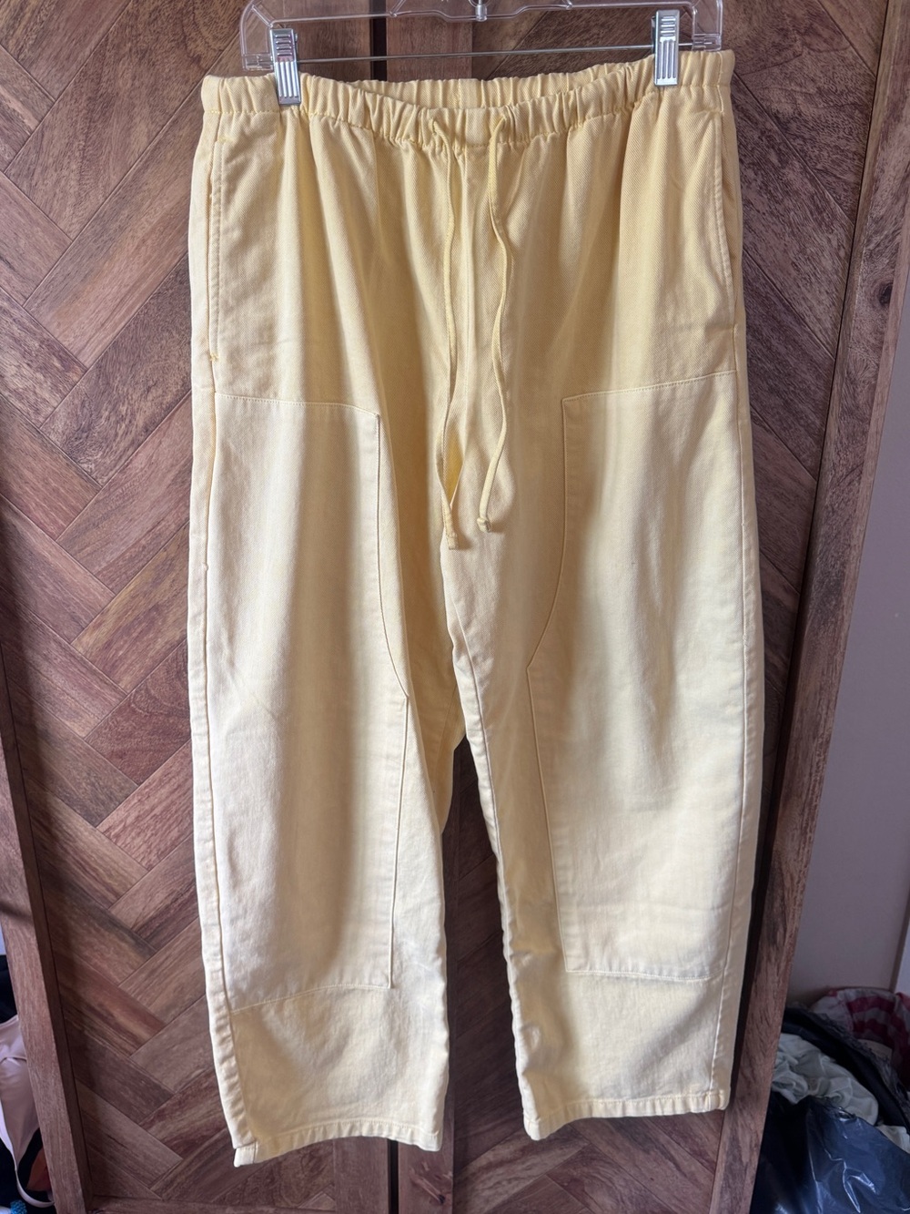 GAP Easy Double-Knee Barrel Pants Yellow - Picture 2 of 6